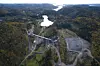 Innerst i Langangfjorden finner vi Ønna. Her kommer Langangentunnelen ut på Ønna bru og vi ser portalen til Storbergettunnelen til høyre for brua. I bakgrunnen er E-18 og Langangenbrua.
