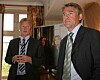 SAMMEN OFFENTLIG: Terje Mjøs og Olav Folkestad under pressekonferansen som nå pågår i Tønsberg.