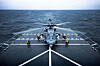 Tyske Thyssenkrupp Marine System lover selskapets F127-fregatter vil ha støtte for Sikorsky MH-60 Seahawk-helikoptre, i tillegg til NHIndustries NH90, som selskapet er sikre på at Norge ikke vil velge. Bildet er fra fregatten KNM Roald Amundsen hvor et amerikanske Seahawk-helikopter har landet.