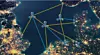 Slik illustrerer konsortiet «North Sean Energy Hub» et offshore nett i Nordsjøen. Illustrasjon: North Sea Wind Power Hub