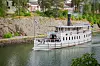 Elfkungen ble bygd i 1875, og går med turisttrafikk i Trollhätte kanal. Bildet er tatt i 2019. Foto: Wikimedia Commons/CC-BY-4.0