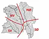 Rammeavtalen er delt opp i fire områder. Illustrasjon: Statens vegvesen