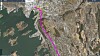 Eksempel på resultat fra InSAR-målinger med web-basert innsynsløsning fra Oslo S-området i forbindelse med et prosjekt for Bane Nors bygging av Follobanen.