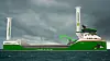 Egil Ulvan Rederi skal bygge verdens første hydrogendrevne bulkskip. Verft er ennå ikke bestemt. Illustrasjon: Norwegian Ship Design TNSDC/Ulvan