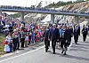 Fra åpningen av nye E18-parsellen mellom Lillesand og Grimstad i 2009.