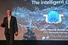 Fjær i hatten: Microsoft ved teknologidirektør John Henrik Andersen, er mildt sagt begeistret over å ha fått eSmart Systems som kunde. Bilde: Odd Richard Valmot