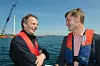 Prosjektleder Sjur Bratland og daværende miljøvernminister Erik Solheim. . Foto: Erik Jørgensen