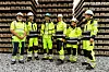 Tett samhandling: Her er noen av de som har jobbet med det innovative jernbaneprosjektet. Fra venstre Kaare Midttun, Marius Ertshus Mathisen, Eivind Farestveit Larsen (Bane NOR), Andreas Ovedal, Stine Erstad Hestetræet og Jon Eivind Abrahamsen. Foto: Nils-Roe Fjørtoft