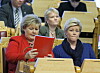 Statsminister Erna Solberg (t.v.) og finansminister Siv Jensen under en finansdebatt i Stortinget tidligere i år.