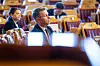 Energiminister Terje Aasland (Ap) under debatten om Melkøya i Stortinget tirsdag.