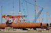 SKAL SATSE PÅ VIND: Understell til slike vindturbinkropper skal bli et stort satsingsområde for Aker Verdal i fremtiden.