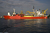 M/S Nexans Skagerrak før hun ble sendt til Liverpool for oppgradering. Nå har hun fått større kapasitet etter å ha ligget i tørrdokk ved The Cammel Laird Shiprepairs and Shipbuilders Ltds Birkenhead.