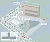 Illustrasjon av studentenes løsninger for overvannshåndtering rundt Ali-bygget.