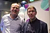 I mål: Teknologidirektør Svein-Egil Nielsen (t.v.) og sjefen for selskapet i Finland, Juha Heikillä, tror den nye brikken er starten på en ny omfattende produktfamilie med lang rekkevidde. Foto: ORV