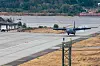 Et amerikansk C-130J Super Hercules-fly landet i august på en taksebane på flybasen Ramstein i Tyskland. Men det var ikke et uhell.