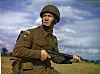 Britisk fallskjermsoldat med Stengun høsten 1942. Foto: Imperial War Museums/Wikimedia Commons