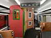 De nye togene har moderne familievogner med lekestativ for de yngste. Foto: Stadler