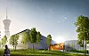 Uteområdet ved Norsk havteknologisenter (tidligere Ocean Space Centre) på Tyholt får et parkmessig preg.