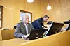Fv. seniorrådgiver Leif Holst Larsen i Vegvesenets krimenhet, som er rettslig bisitter. Th. Sigbjørn Arneberg fra påtalemyndigheten. Foto: Thomas Bjørnflaten
