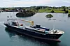 Lasteskipet Carten Elina var på vei inn til Årdal da sammenstøtet skjedde. Foto: Norwest Ship Management