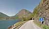 Kolnostunnelen ligger på fylkesvei 53 langs Årdalsfjorden. Foto: Google maps