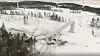 En 230 meter høy vindmølle kollapset i Skellefteå kommune i Sverige. Skjermbilde: SVT