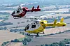 To MD 902 Explorer i tjeneste for britisk luftambulanse. Foto: MD Helicopters