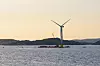 Her blir Hywind demo satt på plass i 2009. Foto: Erik Jørgensen