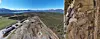360-bildeboble (til venstre), med tradisjonelt droneortofoto og innmålt ledningsnett og kummer/sluk (til høyre).