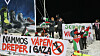 Demonstranter har også tidligere aksjonert mot den norske våpenprodusentens rolle i krigen på Gaza. Her under verdenscuprennet for menn i store Lysgårdsbakken HS 140 på Lillehammer tidligere i desember.