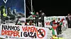 Demonstranter har også tidligere aksjonert mot den norske våpenprodusentens rolle i krigen på Gaza. Her under verdenscuprennet for menn i store Lysgårdsbakken HS 140 på Lillehammer tidligere i desember.