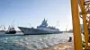 KNM Fridtjof Nansen i Bari i Italia i starten av februar. Fregatten er fortsatt eskorte for det amerikanske hangarskipet USS Harry S. Truman.