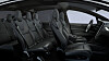 Slik ser innsiden av Teslas nye Model X ut med sorte skinnseter.