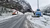 Lyssignal stopper automatisk trafikken. Her fra skredet ved Gudvangen i februar 2022. Foto: Cautus Geo