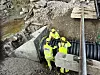 Ved Fåvang på Dovrebanen har vi gjennomført omfattende sikringstiltak i høst, og blant annet installert stikkrenne som er dimensjonert for 200- årsflom. Foto: Marianne Henriksen, Bane NOR