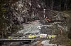 Fem personer var i området da skredet gikk 4. mai i fjor. En anleggsarbeider ble tatt av raset, men ble senere reddet ut av anleggsbilen. Foto: Joakim Halvorsen/NTB