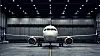 Airbus' A320neo stående i hangaren til SAS i Københavns Lufthavn. Legg merke til de såkalte wingletsene med vertikal utforming på tuppen av vingene.
