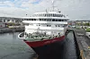 Hurtigruten har gjort klar for landstrøm på tre skip. Kong Harald legger til kai i Trondheim. Byen har besøk av to hurtigruteskip samtidig.