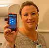 Alexandra Berthling-Hansen er sykepleier og driftsansvarlig for Hospital ITs systemer ved Sandefjord Medisinske Senter. Foto: Reidar Helliesen