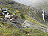 Entreprenørene har arbeidet med å skredsikre Trollstigen i sommer.
