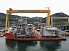 Brorparten av Statoils Mariner-moduler har blitt bygget hos DSME i Sør-Korea. Her gjøres modulene klar for avreise. Foto: Eva Sleire/Statoil