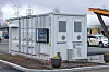 Batterikontaineren er spesiallaget for prosjektet, og huser et 500 kWh LiFePO-batteri, kjøling og varme, invertere og all den intelligente styringen. Foto: TUM Studio