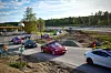 Tesla Owner's Club Norway ankom i en lang kortesje. - Jeg blir rent rørt, sa Tesla Norge-sjef Pål Simonsen under snorklippingen. Foto: Stein Jarle Olsen
