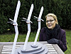 Denne masten designet av Eva Widenoja er nå reist ved Kjerag, og i naturlig størrelse er den 38 meter høy.
