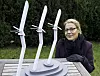 Denne masten designet av Eva Widenoja er nå reist ved Kjerag, og i naturlig størrelse er den 38 meter høy.