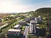 Disse 52 leilighetene på Øvre Steinaunet i Trondheim blir bygget med betong som gir 38,7 tonn mindre klimagassutslipp enn om Veidekke hadde valgt den standardkvaliteten som hovedsakelig blir brukt. Nasjonalt kan næringen kutte 50.000 tonn. Illustrasjon: Veidekke