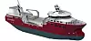En av Nordlaks' to LNG-batterihybride brønnbåter som er til bygging. Illustrasjon: NSK skipsdesign