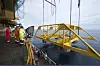 Bunnramme til Åsgard subsea gas compression settes ned på feltet. Bildet er fra 2014.