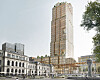 Reiulf Ramstad og Bane Nors forslag til nytt høyhus på Oslo S. De har også levert et forslag på 82 meter. Plan- og bygningsetaten ønsker ikke noen av dem.