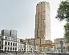 Reiulf Ramstad og Bane Nors forslag til nytt høyhus på Oslo S. De har også levert et forslag på 82 meter. Plan- og bygningsetaten ønsker ikke noen av dem.